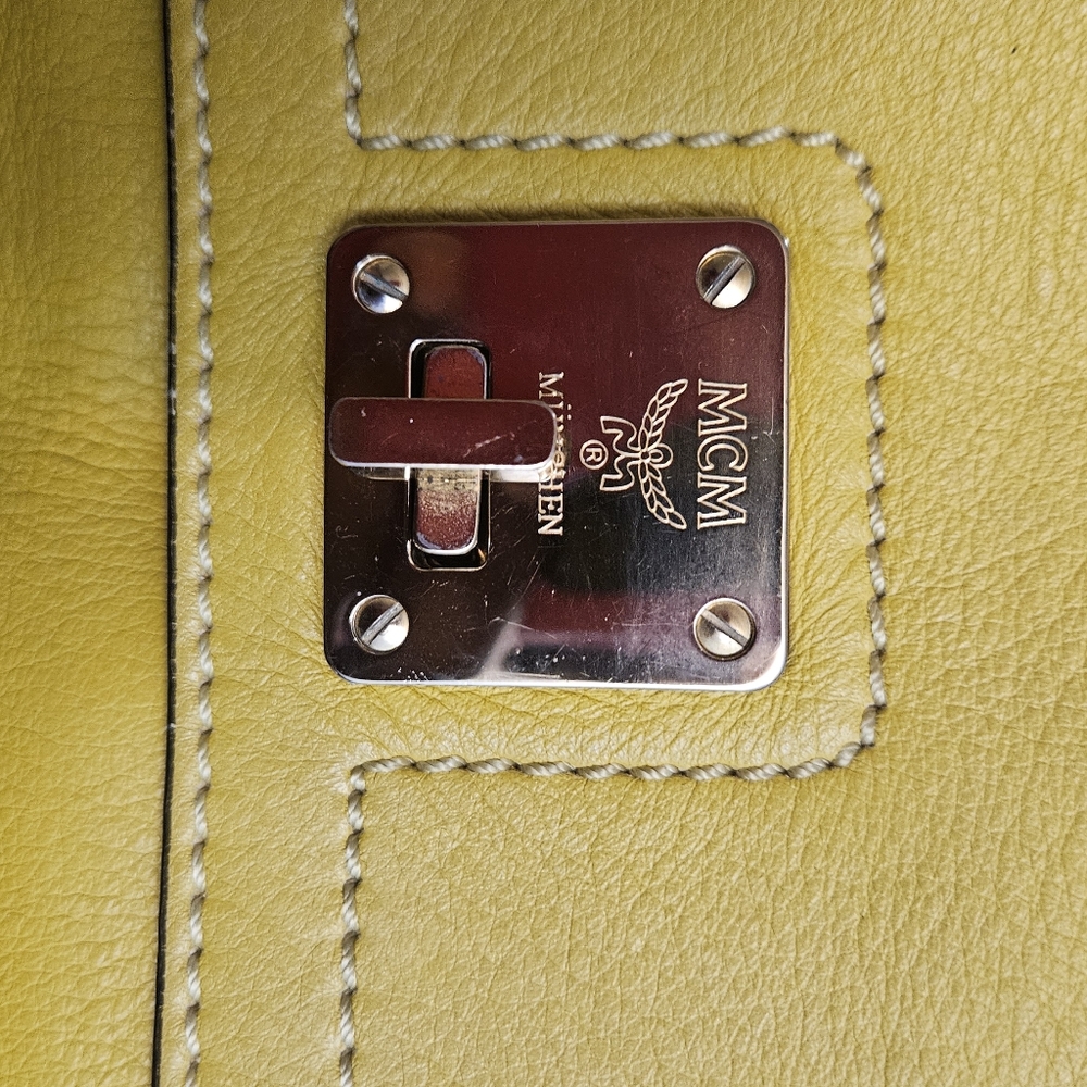 MCM 2 Way Leather Satchel - Picture 6 of 13